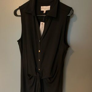 Silky button down dress